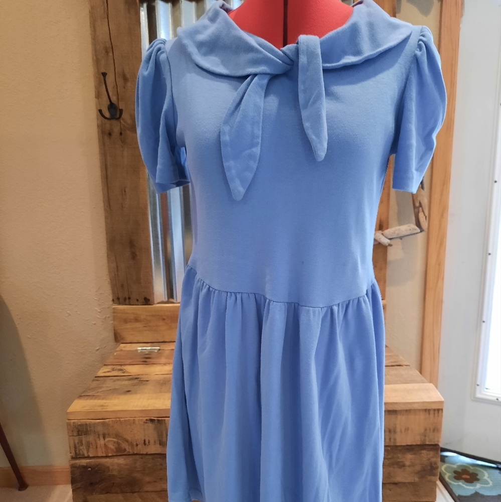 Vtg Y2K girls knit dress sz 14 purple Allison Ann USA - Picture 5 of 7